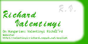 richard valentinyi business card